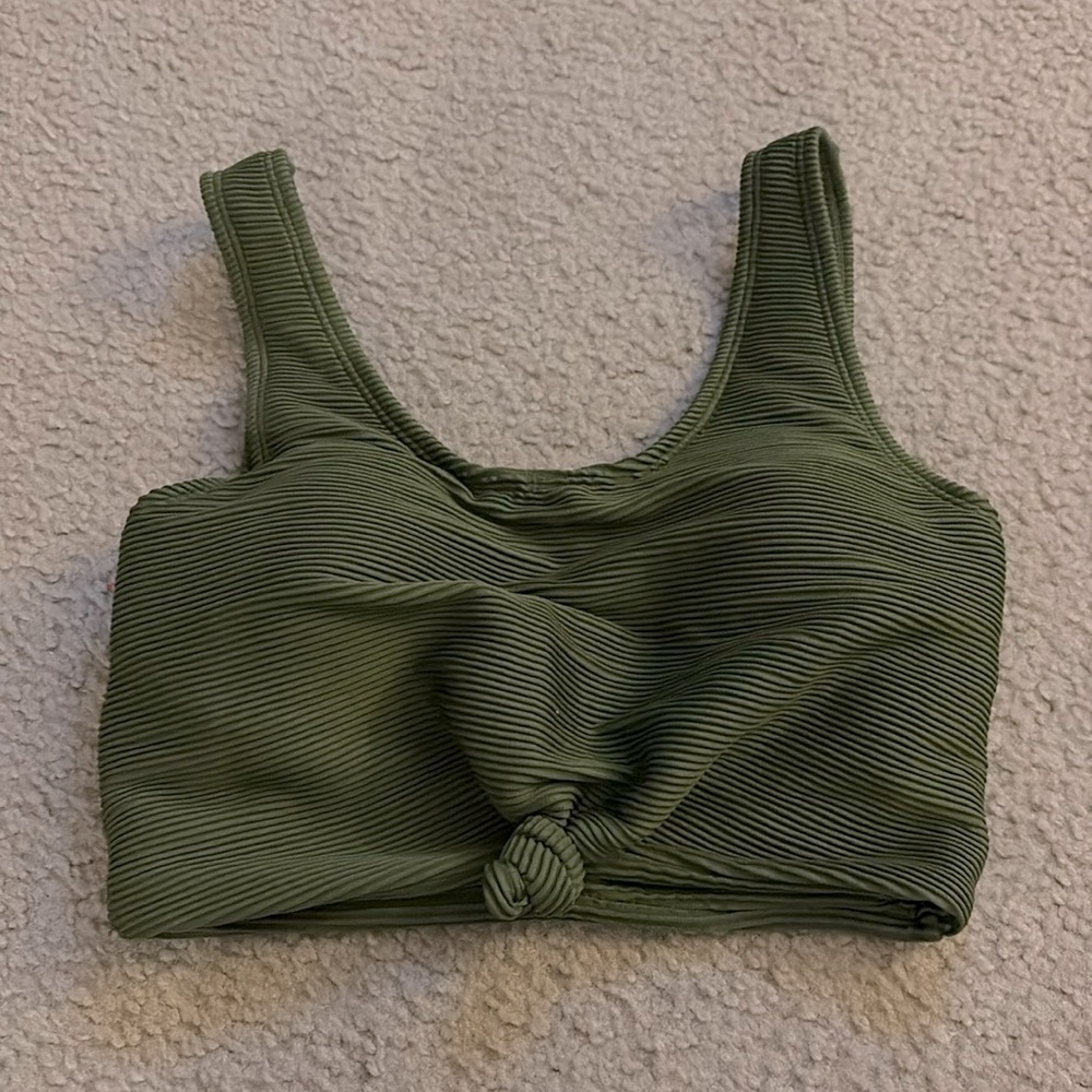 Coral Reef TRAVELER TOP | OLIVE RIB KNIT